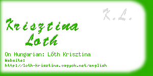 krisztina loth business card